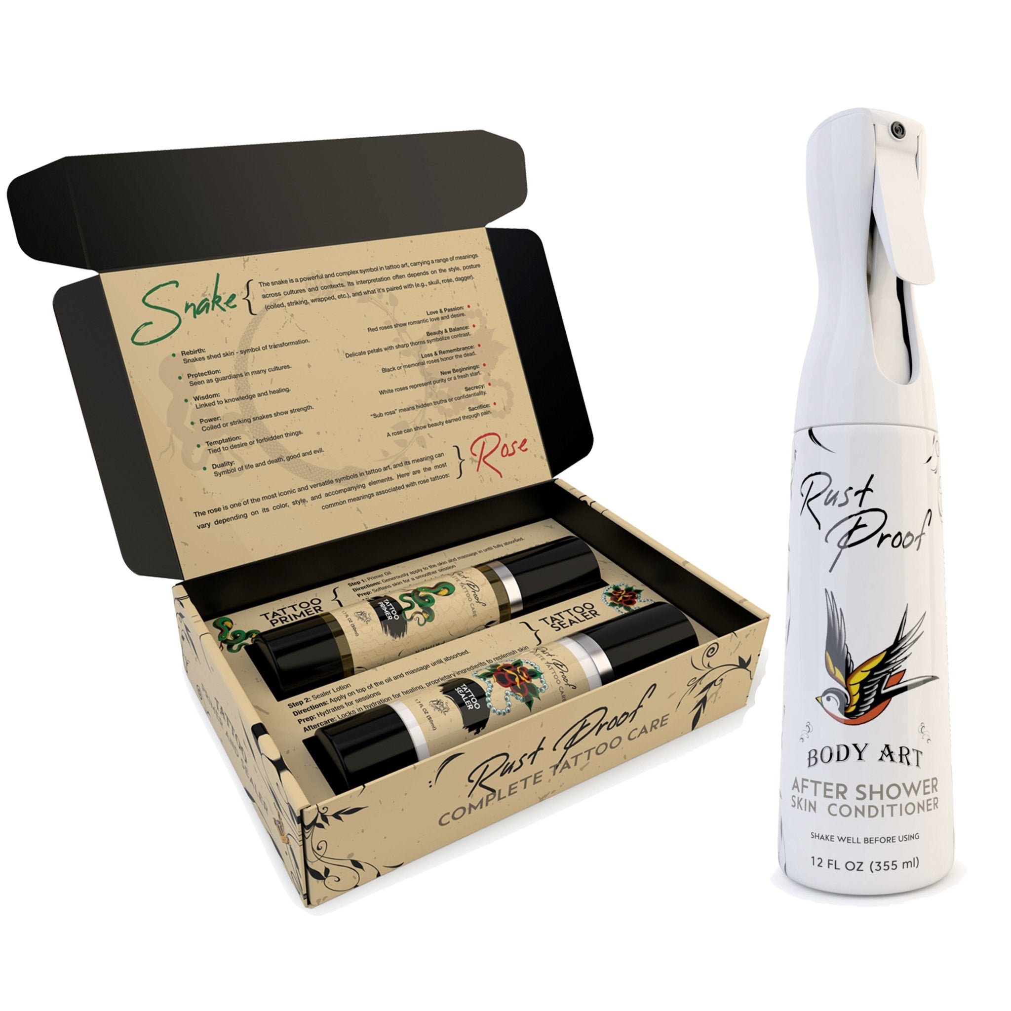 Rust Proof Combo Pack - Repair Kit plus After - Shower Moisturizer - Rust Proof Tattoo